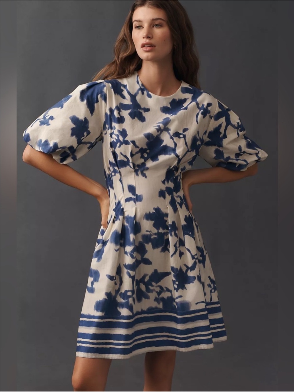 NWT Exquise Tobie Puff-Sleeve Mini Dress